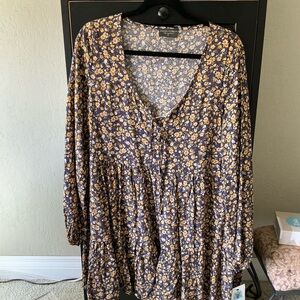 Floral Long Sleeve Dress